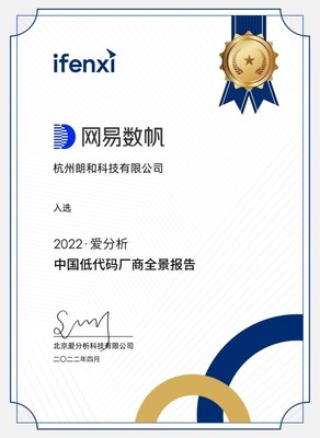 實力見證！網(wǎng)易數(shù)帆入選《2022愛分析·低代碼廠商全景報告》，引領能源科學技術研究服務創(chuàng)新